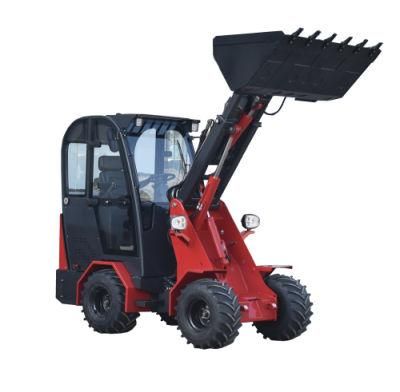 Agriculture Machinery 1 Ton Small Wheel Loader with Manure Fork for Cow Farm