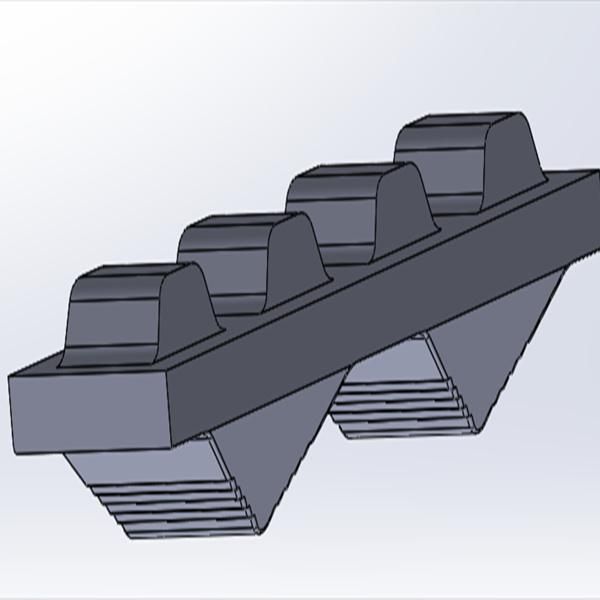 Rubber and Fiber Mateiral Small Robitic Rubber Track Dg-50 with Wheels