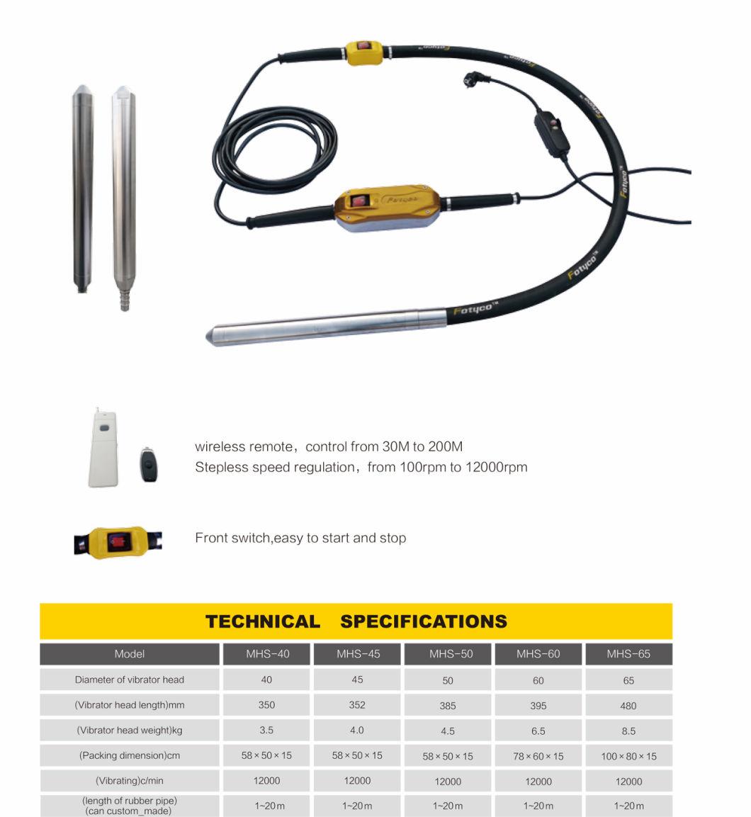 Mhs 110V High Speed Good Quality Cheap Price Portable Concrete Vibrator