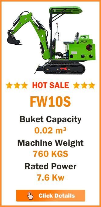 1 Ton Hydraulic Excavator Fw10b Mini Excavator 1 Ton Euro V Engine Excavator with CE