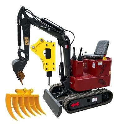 Hydraulic Small Digger Mini Zero Tail Type Swing Boom 0.8 Ton 1 Ton 1.2 Ton 1.5 Ton 1.8 Ton 2 Ton 2.2ton Crawler Excavator with Japanese Engine