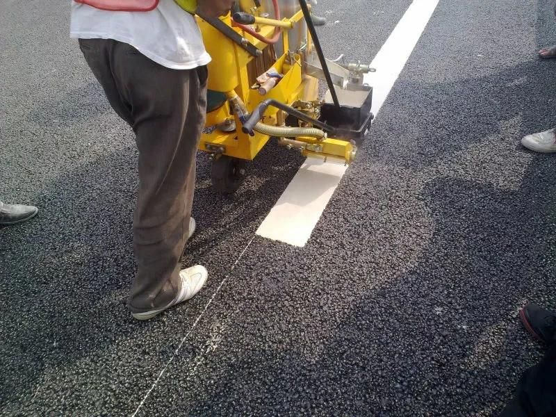 Manual Screeding Road Liner Pavement Construction Hand-Push Thermoplastic Road Marking Machine