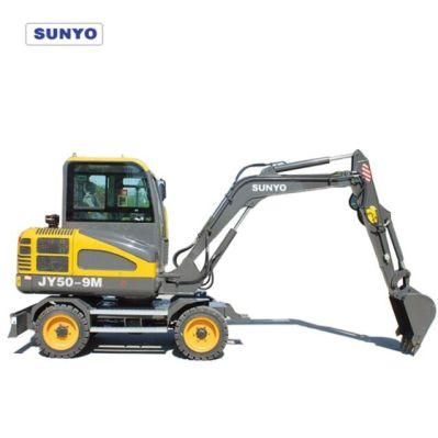 Sunyo Jy50-9m Wheel Excavator Is Mini Excavators,