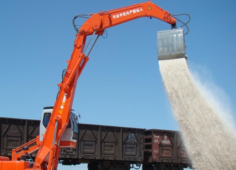 China Wzy40-8c Bonny 40 Ton Hydraulic Material Handler with Rotational Clamshell Grab