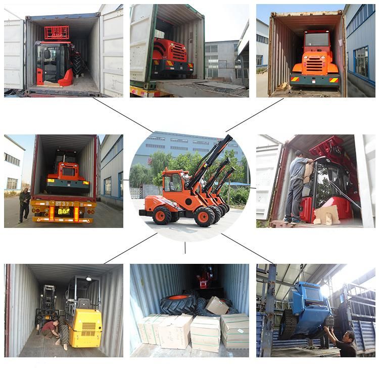 800-1200kg Payload Mini Articulated Wheel Loader Small Telescopic Loader