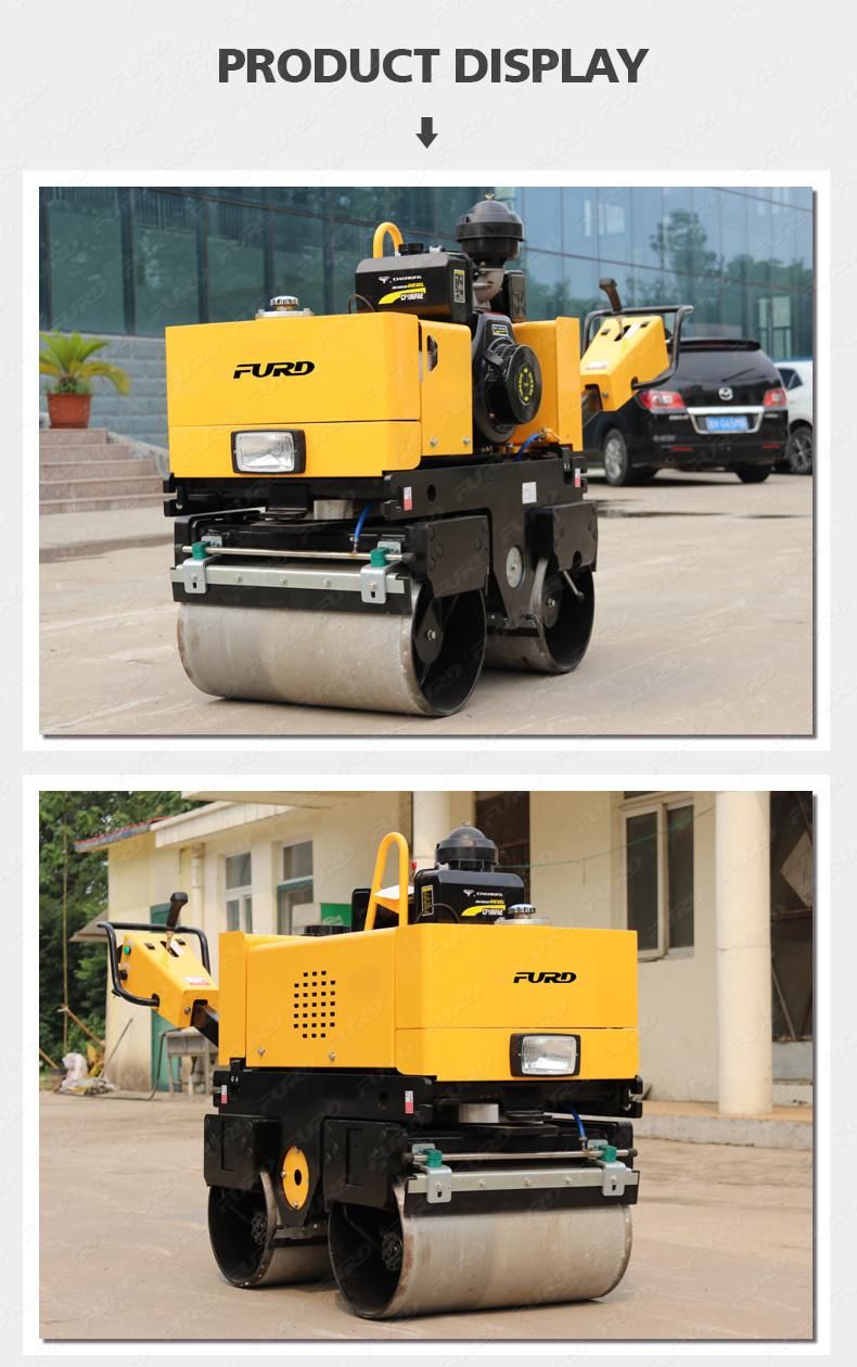 Walk Behind 800kg, 1 Ton, 2 Ton Vibratory Hand Pedestrian Roller Asphalt Road Roller