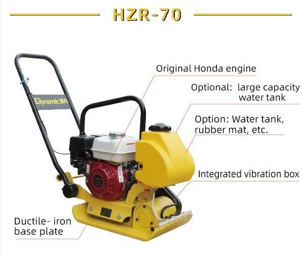 Dynamic Factory Price Machine High Durability Forward (HZR-70) Plate Compactor