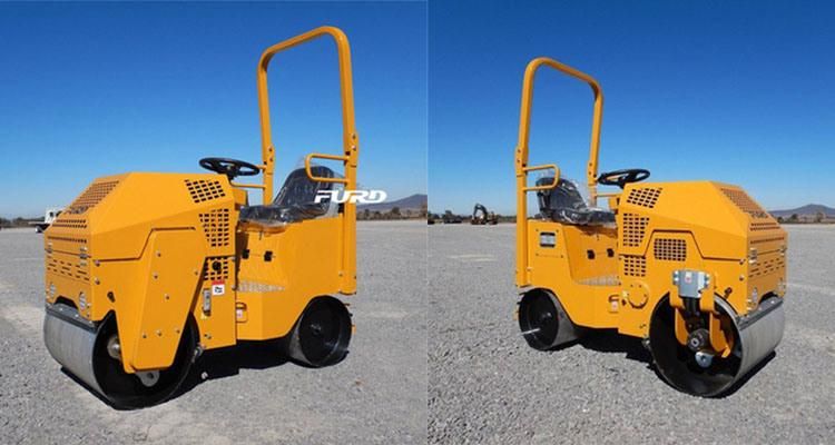 Ride on Hydraulic Double Drum Road Roller Compactor Fyl-860