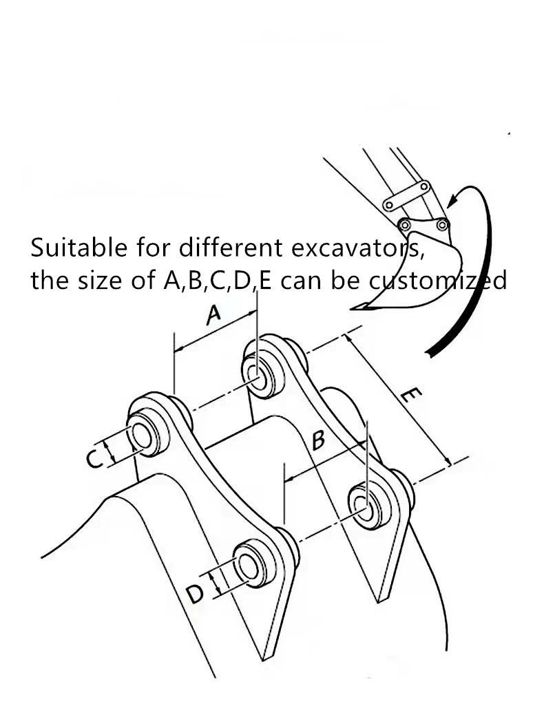 4 Ton-40 Ton Excavator Hydraulic Grapple Excavator Grapple Hydraulic Excavator Parts for Cat Volvo Doosan Hyundai Liugong Excavator