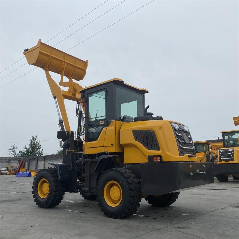 China Factory Wholesale 1/1.2/1.5/2/2.5 Ton Small Wheel Loader Small Forklift Skid Steer Loader 4WD Front Loader CE Certification Euro 5 Engine Construction Sit