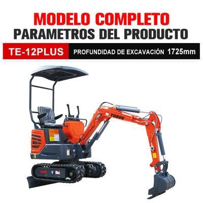 Efficient 1.5 Ton Mini Excavators Hydraulic Crawler Mini Bagger Digge Excavator 1 Ton Price 1.2 Ton Mini Excavator Free Shipping