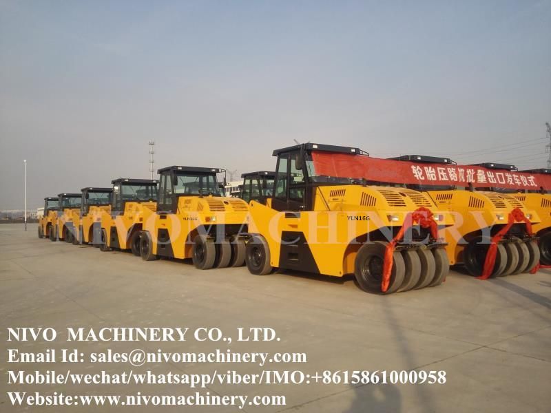 Nivo 10ton Small Asphalt Roller 16 Ton Mini Pneumatic Rubber Tire Roller for Road Pavement Compaction Tyre Road Roller Vibratory Roller Compactor