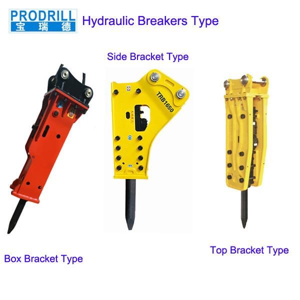 Hydraulic Breaker Compatible with Excavator for Concrete Rock Road Crushing