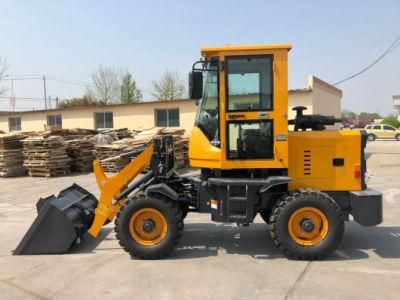 Three Colours Yellow/Red/Green Hq936 Mini Wheel Loader for Exporting