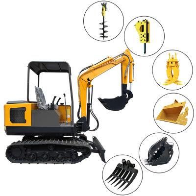 New Diesel Fully Hydraulic Crawler Mini Digger Micro Small Excavator with Attachment Price for Sale 0.8 Ton 1 Ton 2ton 3 Ton 4 Ton 5 Ton