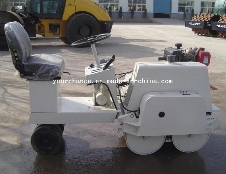 Made in China Compactor Ltc08Hz 0.8 Ton Hydraulic Vibratory Double Drums Road Roller with Seat
