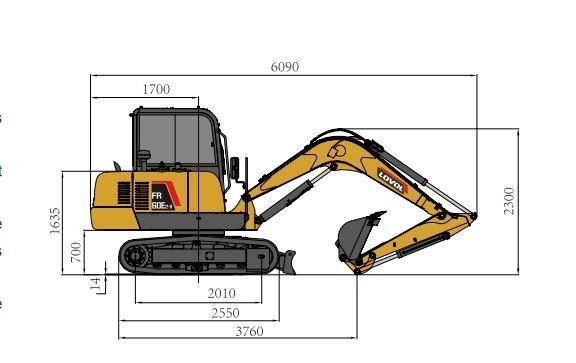 Foton Lovol Preferential Hydraulic Crawler Excavator Fr60e