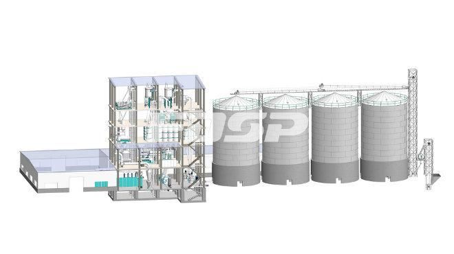 Customized Steel Grain Silo 5000 Ton Grain Silo