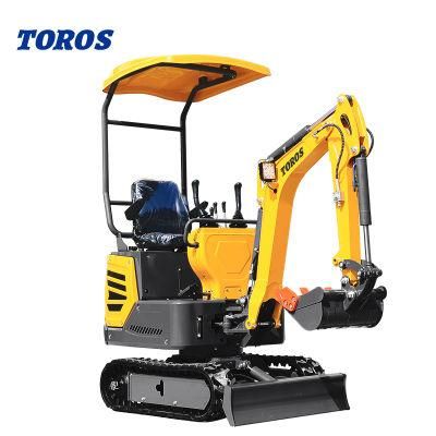 Small Mini Excavator Prices 1 Ton Mini Excavator Micro Digger 1 Ton Small Bagg Mini Excavator with Accessories