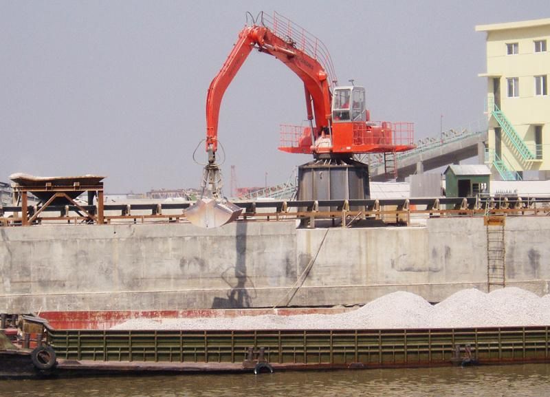 Bonny Wzd46-8c Stationary Electric Hydraulic Material Handler for Unloading Loose Material at Wharf From Ship Barge