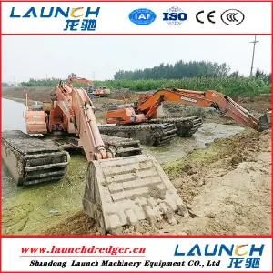 Custom Swamp Buggy Excavator Price 30 Ton Crawler Marsh Buggy Excavator with Floating Tank Amphibious Pontoon for Sale