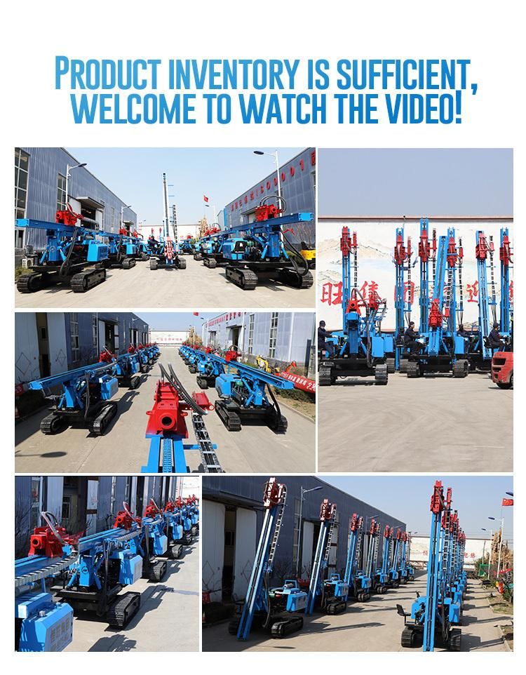 Solar Power Photovoltaic Crawler Ground Drilling Pile Driver Machine