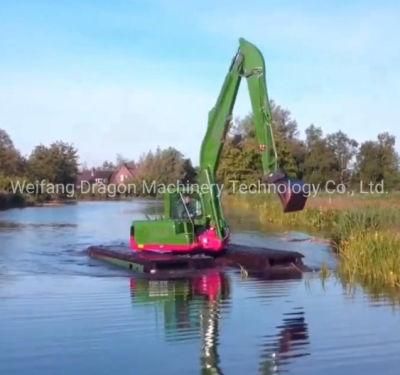 Hydraulic Wetland Swamp Marsh and Water Amphibious Crawler Excavator