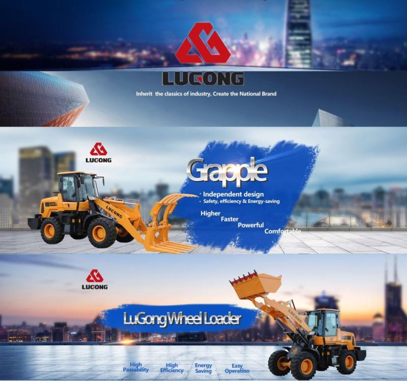 Lugong Automatic Turbo Fashion LG940 Front End Loaders with Grapple Bucket