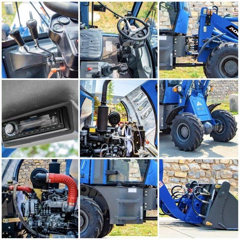 Brand New 1.2 Ton Loading 612c Mini Diesel Tractor with Front-End Loader for Sale