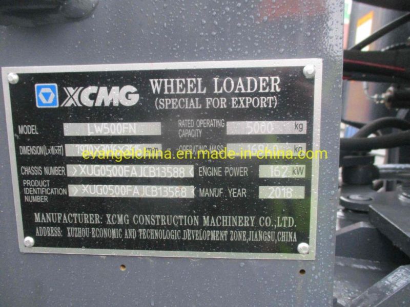 5 Ton Wheel Loader Lw500fn with Weichai Engine