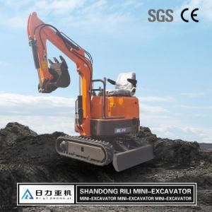Shandong Rili 1 Ton Small Mini Excavator for Family Garden