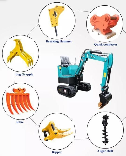 1.7 Ton Cheap Mini Excavator Dg10 Chinese Towable Mini Excavator Digger