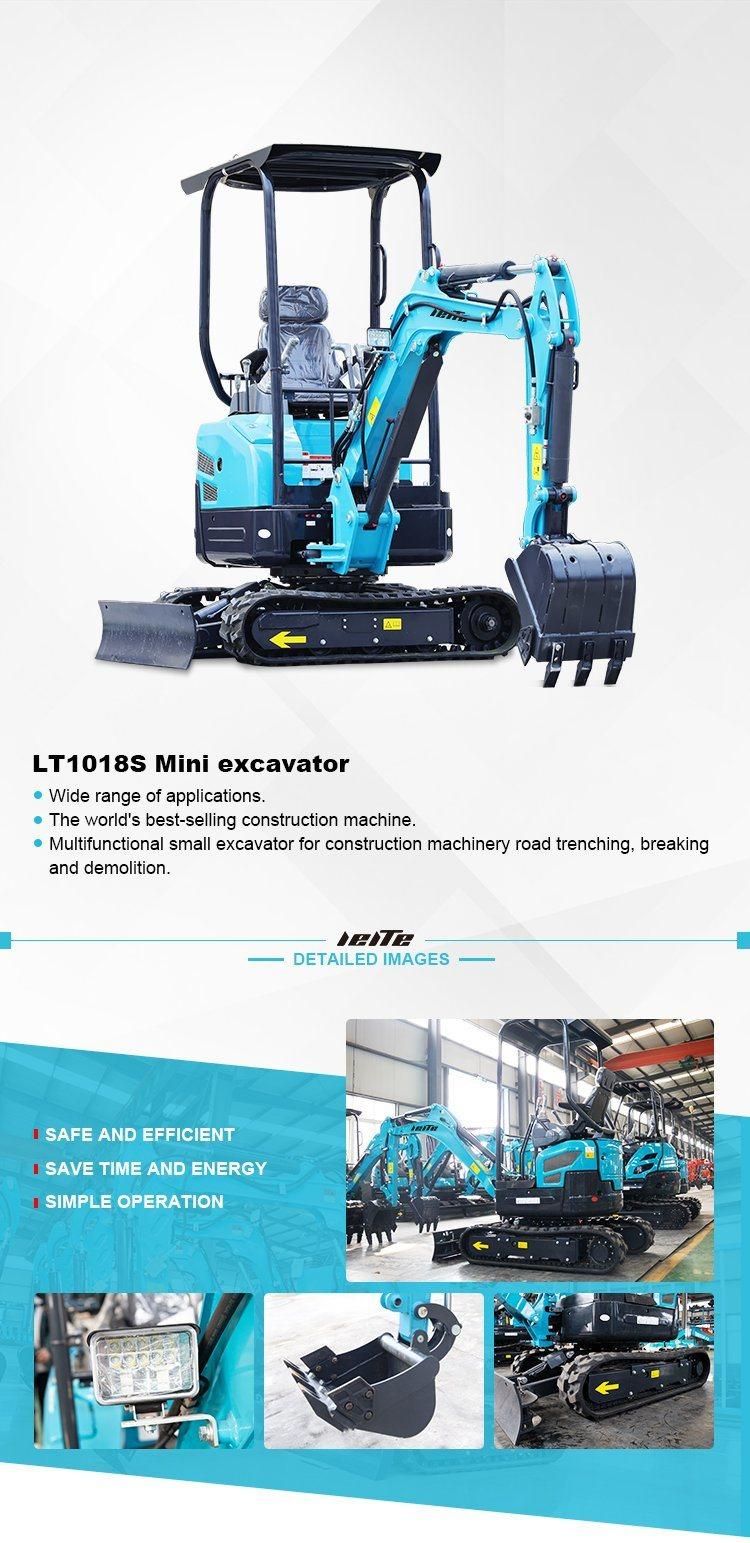 1.8 Ton Mini Excavators Hydraulic Crawler Mini Diggers Excavator 2 Ton Price Efficient Free Shipping