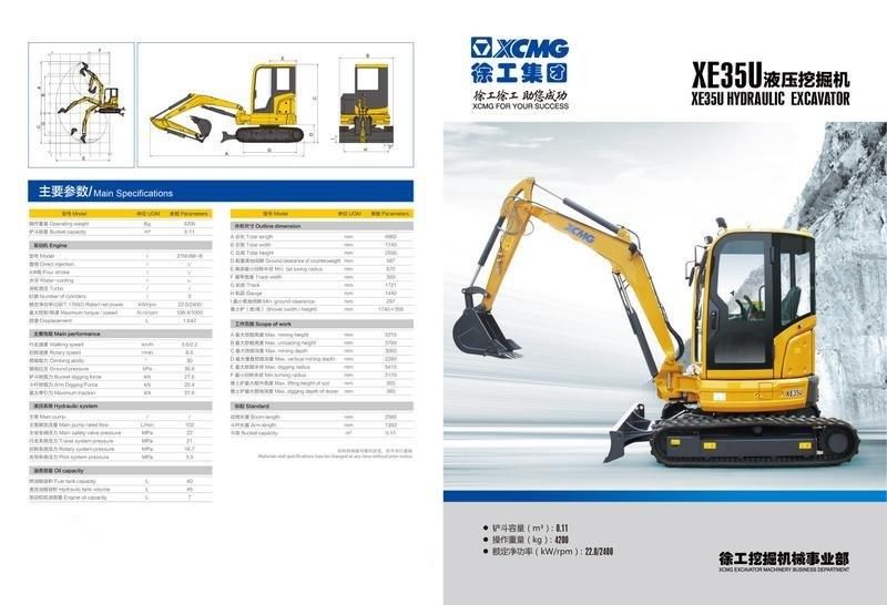 Mini Excavator with Brush Cutter Attachment Spare Parts for Sale