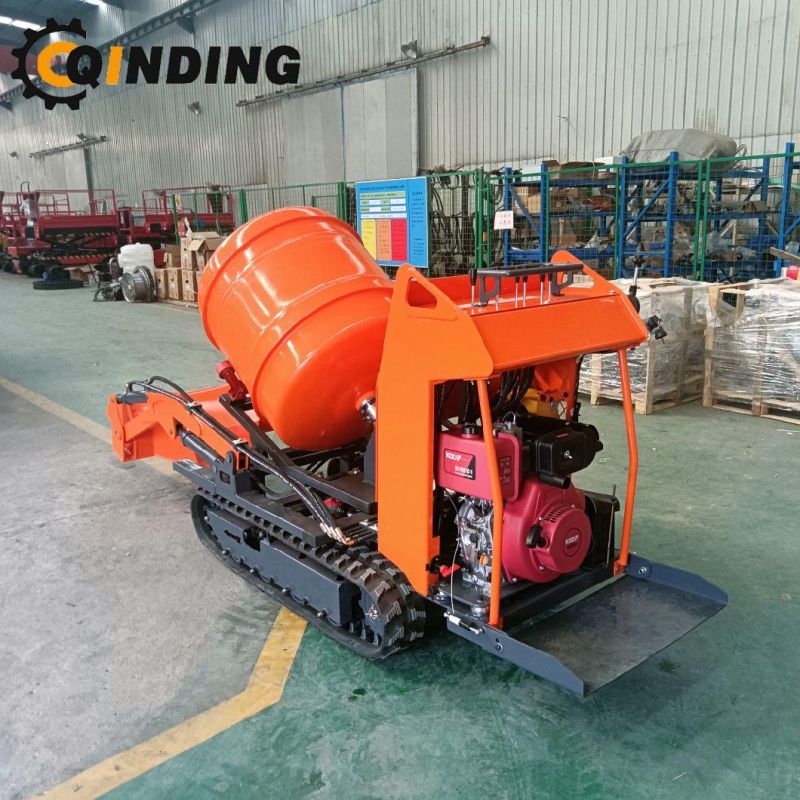 Good Quality Mini Self-Dumping Concrete Drum Mixer Crawler Type QDCM-400