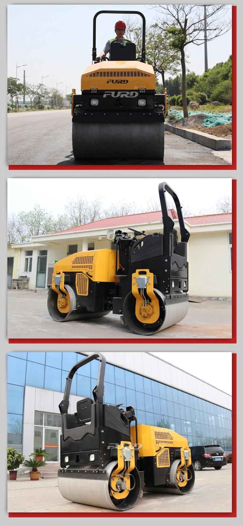 High Quality 3 Ton Construction Machine Road Roller with Low Price