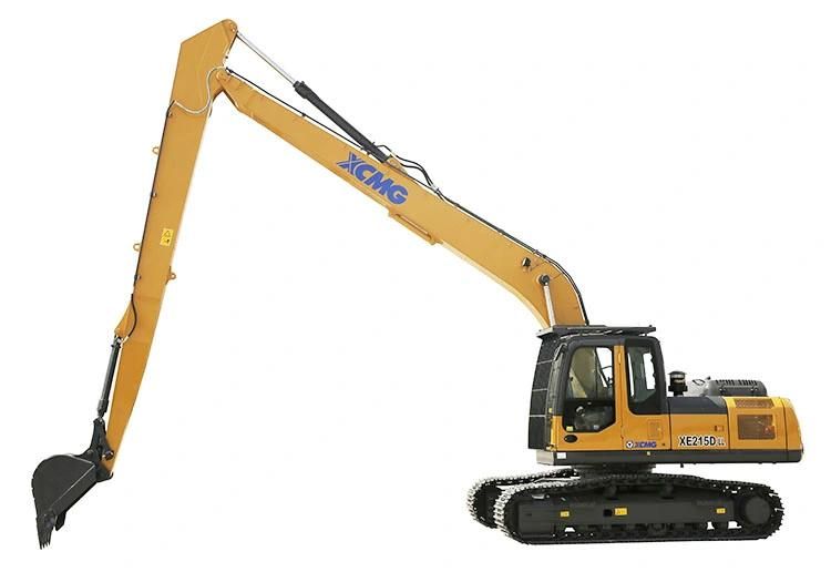 XCMG Official Xe215dll New Long Reach Arm Boom Crawler Excavator Price for Sale