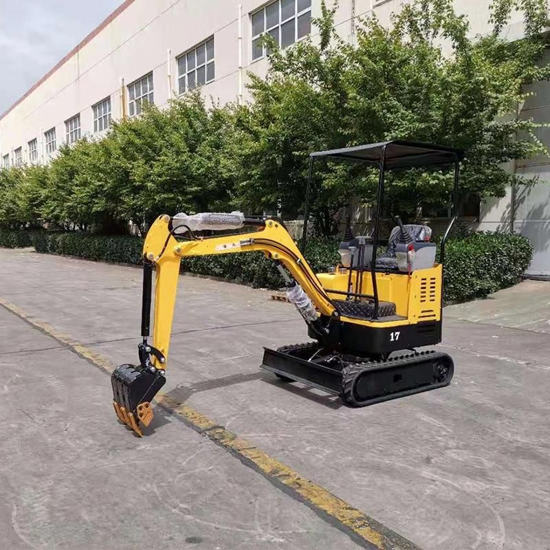 Construction Equipment 1.7 Ton Mini Track Digging Machine Mini Excavator Engine Diesel Mini Excavator