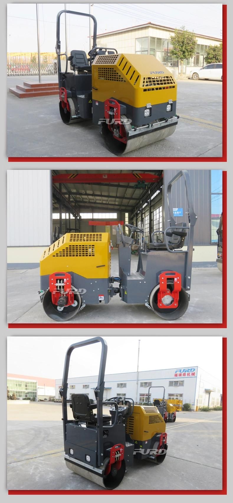 Full Hydraulic Asphalt Vibratory Roller 1.8 Ton Road Roller for Sale