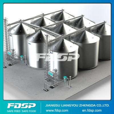 2021 New Design 9-6000t Corn Maize Silo Steel Grain Silo with Conic Base