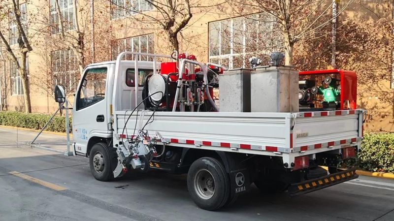Vehicle Mounted Two-Component Road Marking Machine with Double Pump