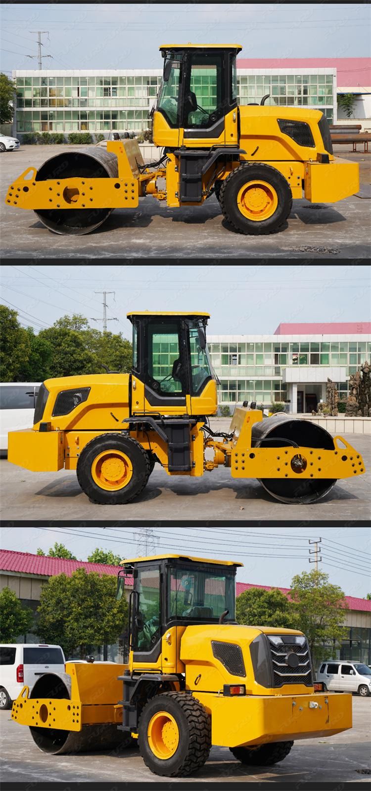 AC Cabin Single Drum Vibratory Road Roller Compactor 8ton