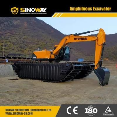 Mini Amphibious Dredge Excavator Hyundai Amphibious Excavator Specification