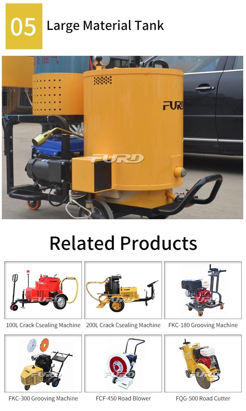 Liquefied Hand Push Road Sealing Concrete Road Crack Machine Fgf-60