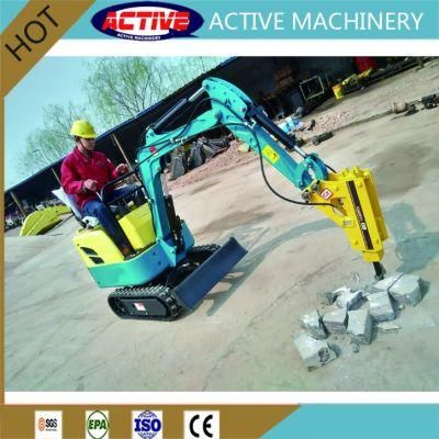 0.8ton Mini Excavator with Auger/Break Hammer/Gripper/Rake/Ripper/Leveling Bucket