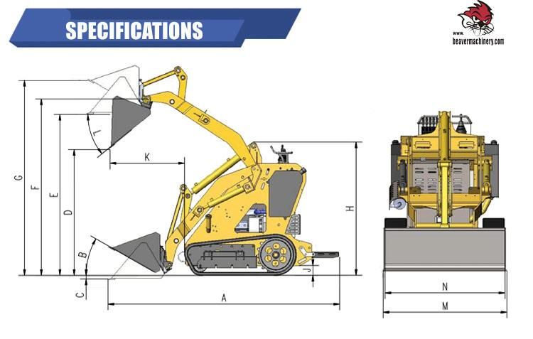 China Small Skid Steer Loader with Accachment on Sale