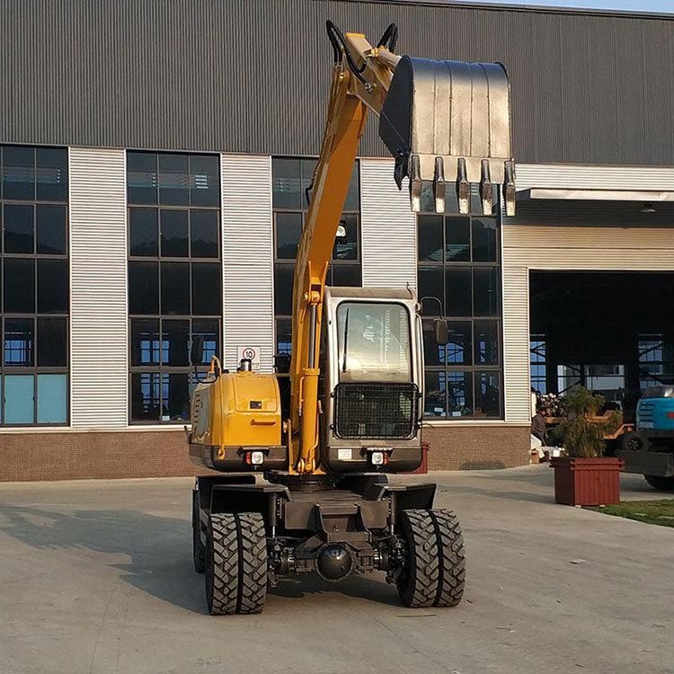 Construction Machinery Wheeled Diggers Hydraulic Digging Machine Mini Wheel Excavator