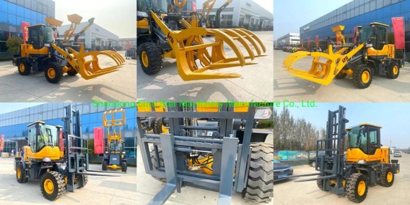 1.6t Compact Hydraulic Multifunctional Construction Machinery Wheel Loader Mini Loader for Construction, Farm and Garden