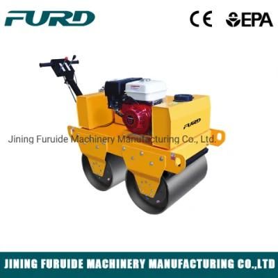 100% Satisfication 550kg Double Drum Hand Vibrating Roller