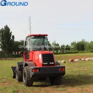 Construction Machine Wheel Loader with hay forks/pallet fork/Log fork/Snow blade/ V bucket